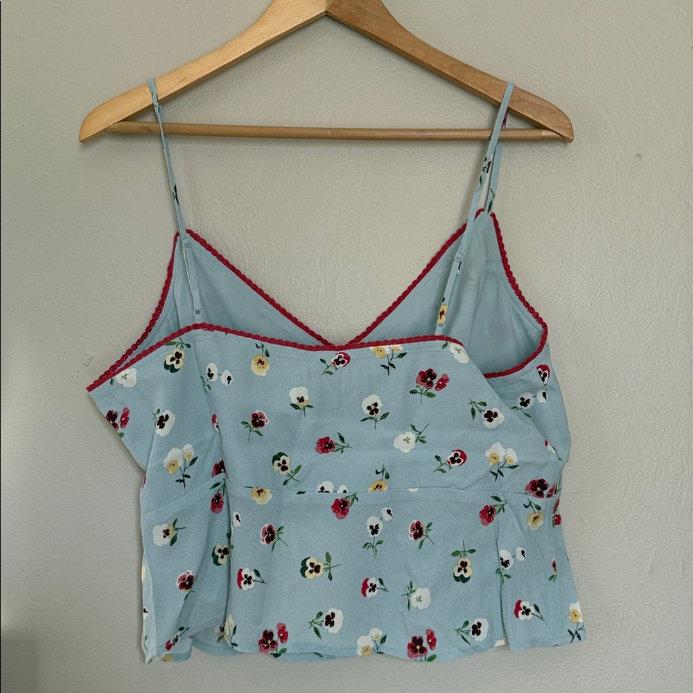 NWT GAP Doen Light Dublin blue floral print Floral Camisole large - Picture 5 of 5